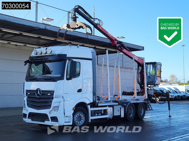 Mercedes-Benz Actros 2663 Actros 6X4 Timber truck FTG V10CX.81 wood crane Big-Axle Automatic Euro 6 - شاحنة قطع الأشجار, شاحنة كرين: صور 1 Mercedes-Benz Actros 2663 Actros 6X4 Timber truck FTG V10CX.81 wood crane Big-Axle Automatic Euro 6 - شاحنة قطع الأشجار, شاحنة كرين: صور 1