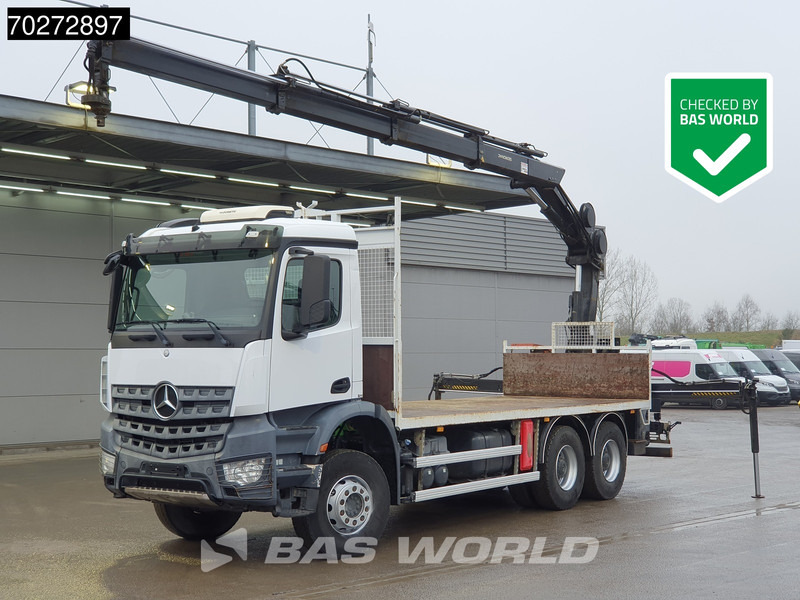 Mercedes-Benz Arocs 2636 6X4 Hiab 144 E-3 Hipro Kran Crane Remote Full Steel Euro 6 - شاحنات مسطحة, شاحنة كرين: صور 1 Mercedes-Benz Arocs 2636 6X4 Hiab 144 E-3 Hipro Kran Crane Remote Full Steel Euro 6 - شاحنات مسطحة, شاحنة كرين: صور 1