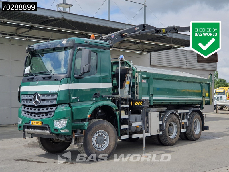 Mercedes-Benz Arocs 3342 Arocs 6X6 NL-Truck HMF 1643 Z-Crane Kran Steering Axle Big-Axle Euro 6 - قلابات, شاحنة كرين: صور 1 Mercedes-Benz Arocs 3342 Arocs 6X6 NL-Truck HMF 1643 Z-Crane Kran Steering Axle Big-Axle Euro 6 - قلابات, شاحنة كرين: صور 1