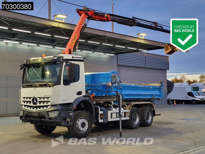 Mercedes-Benz Arocs 3343 6X4 Palfinger PK12.501 SLD Kran Crane 7m3 tipper Big-Axle Automatic Euro 6 - قلابات, شاحنة كرين: صور 1 Mercedes-Benz Arocs 3343 6X4 Palfinger PK12.501 SLD Kran Crane 7m3 tipper Big-Axle Automatic Euro 6 - قلابات, شاحنة كرين: صور 1
