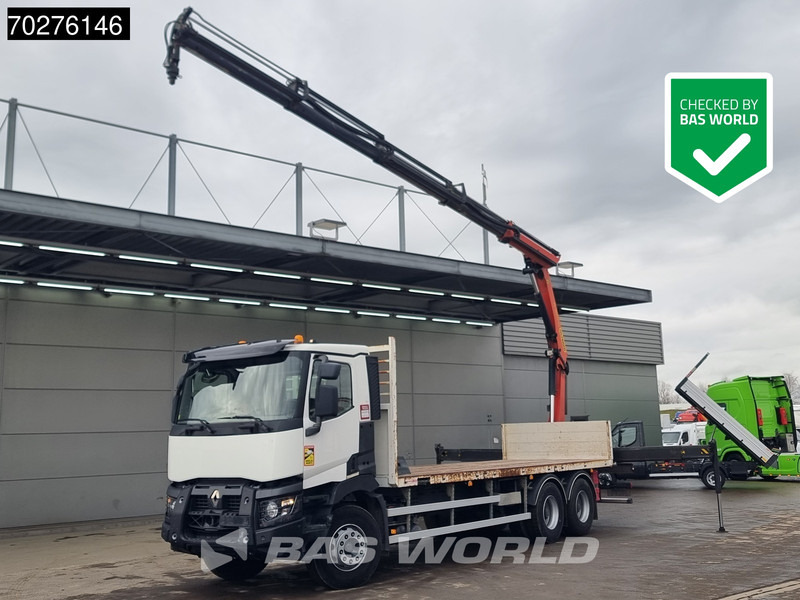 Renault C 380 6X4 Palfinger PK18002-EH C Remote Retarder Euro 6 - شاحنات مسطحة, شاحنة كرين: صور 1 Renault C 380 6X4 Palfinger PK18002-EH C Remote Retarder Euro 6 - شاحنات مسطحة, شاحنة كرين: صور 1