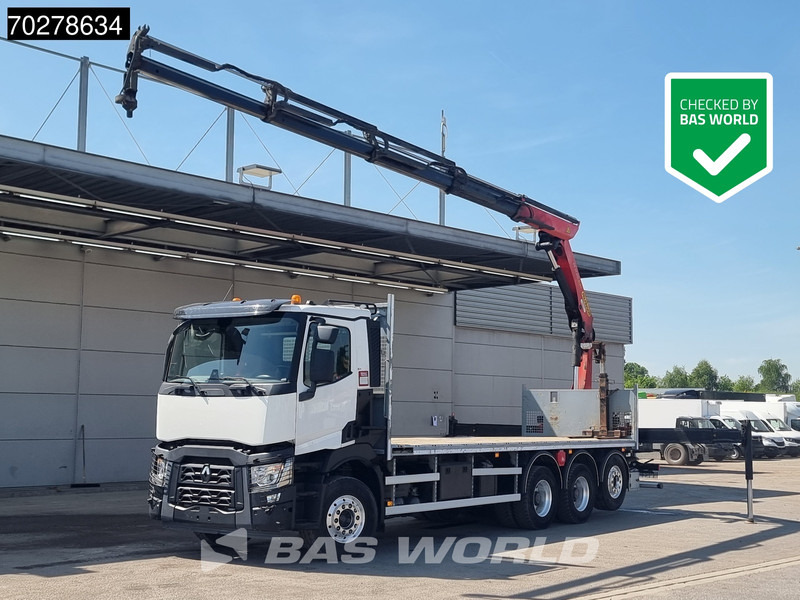 Renault C 480 8X4 Palfinger 24.001 SLD5 Kran Crane Lift-Lenkachse Euro 6 - شاحنات مسطحة, شاحنة كرين: صور 1 Renault C 480 8X4 Palfinger 24.001 SLD5 Kran Crane Lift-Lenkachse Euro 6 - شاحنات مسطحة, شاحنة كرين: صور 1