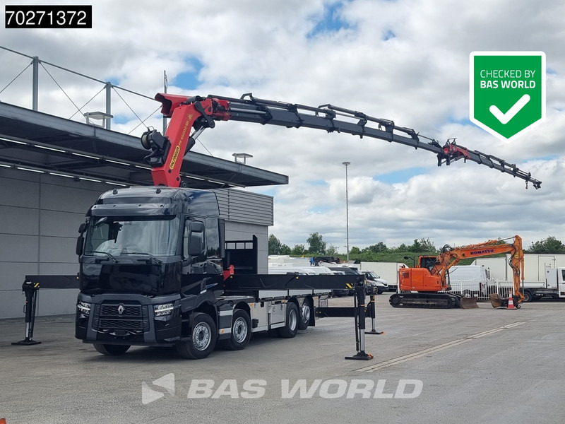 Renault C 520 8X2 Palfinger PK65002 SH Crane Jib Winch Lift+steering Axle Euro 6 - شاحنات مسطحة, شاحنة كرين: صور 1 Renault C 520 8X2 Palfinger PK65002 SH Crane Jib Winch Lift+steering Axle Euro 6 - شاحنات مسطحة, شاحنة كرين: صور 1