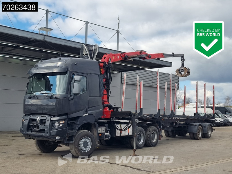 Renault K 520 6X6 Holz Kran Palfinger Q180Z96 6x6 Big-Axle Steelsuspension - شاحنة قطع الأشجار, شاحنة كرين: صور 1 Renault K 520 6X6 Holz Kran Palfinger Q180Z96 6x6 Big-Axle Steelsuspension - شاحنة قطع الأشجار, شاحنة كرين: صور 1