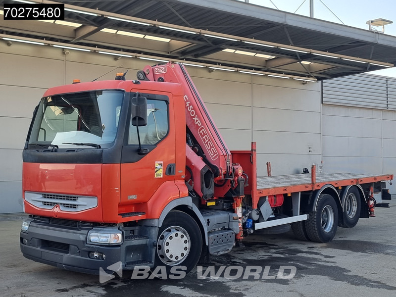 شاحنات مسطحة, شاحنة كرين Renault Premium 420 6X2 Fassi F450AXP.22 Kran Crane Lift-axle Manual Euro 3: صور 12