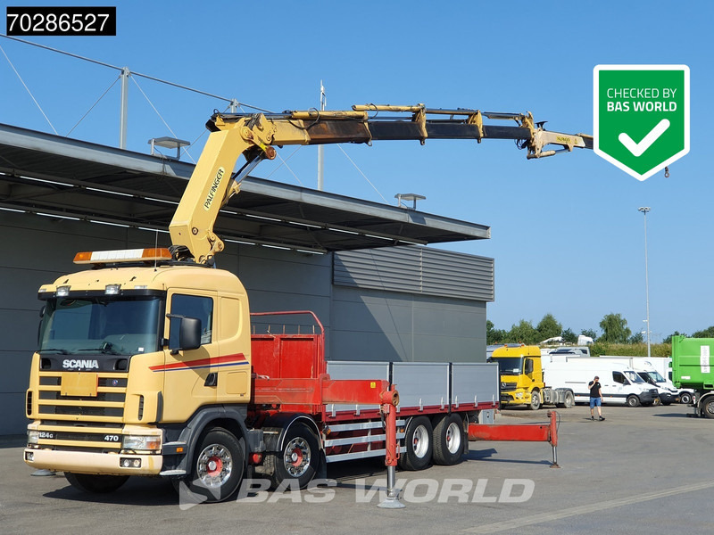 Scania 124G 470 8X4 Palfinger PK45000 C4 Crane Kran Fly-Jib Manual Steering Axle Euro 3 - شاحنات مسطحة, شاحنة كرين: صور 1 Scania 124G 470 8X4 Palfinger PK45000 C4 Crane Kran Fly-Jib Manual Steering Axle Euro 3 - شاحنات مسطحة, شاحنة كرين: صور 1