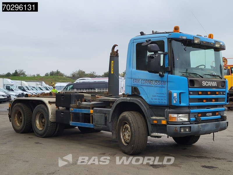 Scania 420 6X4 20tons Marrel THM 20000 Manual Retarder Steelsuspension Euro 3 - شاحنة ذات الخطاف: صور 3 Scania 420 6X4 20tons Marrel THM 20000 Manual Retarder Steelsuspension Euro 3 - شاحنة ذات الخطاف: صور 3