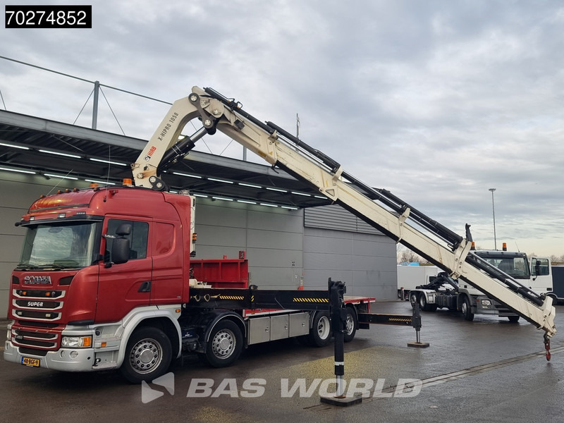 Scania G450 8X2 NL-Truck Hiab X-HIPRO 1058EP-6 Kran Front stab Retarder Euro 6 - شاحنات مسطحة, شاحنة كرين: صور 5 Scania G450 8X2 NL-Truck Hiab X-HIPRO 1058EP-6 Kran Front stab Retarder Euro 6 - شاحنات مسطحة, شاحنة كرين: صور 5