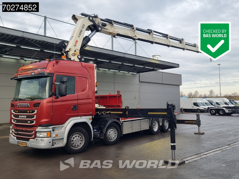 Scania G450 8X2 NL-Truck Hiab X-HIPRO 1058EP-6 Kran Front stab Retarder Euro 6 - شاحنات مسطحة, شاحنة كرين: صور 1 Scania G450 8X2 NL-Truck Hiab X-HIPRO 1058EP-6 Kran Front stab Retarder Euro 6 - شاحنات مسطحة, شاحنة كرين: صور 1