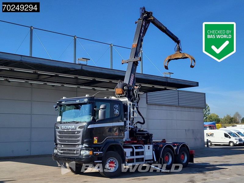 Scania R580 6X4 Holz Kran Diebolt D28 Full-Steel - شاحنة قطع الأشجار, شاحنة كرين: صور 1 Scania R580 6X4 Holz Kran Diebolt D28 Full-Steel - شاحنة قطع الأشجار, شاحنة كرين: صور 1