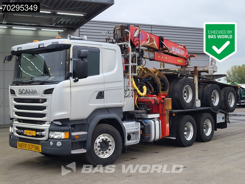 Scania R580 R 6X4 NL-Truck Diebolt D28.81 Kran Crane Holztransport + Dolly Retarder Euro 6 - شاحنة قطع الأشجار, شاحنة كرين: صور 1 Scania R580 R 6X4 NL-Truck Diebolt D28.81 Kran Crane Holztransport + Dolly Retarder Euro 6 - شاحنة قطع الأشجار, شاحنة كرين: صور 1