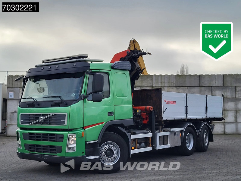 Volvo FM 340 FM 6X2 Palfinger PK23002 Crane 10m3 3-way tipper Lift+steering axle Euro 5 - قلابات, شاحنة كرين: صور 1 Volvo FM 340 FM 6X2 Palfinger PK23002 Crane 10m3 3-way tipper Lift+steering axle Euro 5 - قلابات, شاحنة كرين: صور 1