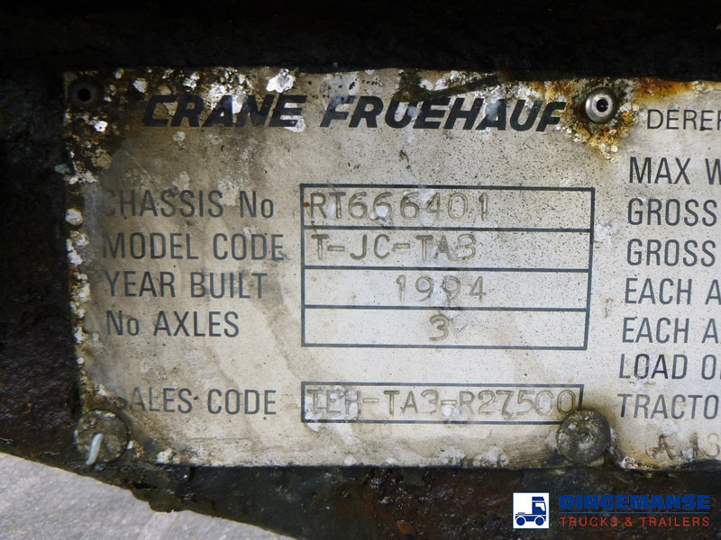 نصف مقطورة صهريج Crane Fruehauf Bitumen tank inox 28 m3 / 1 comp: صور 17