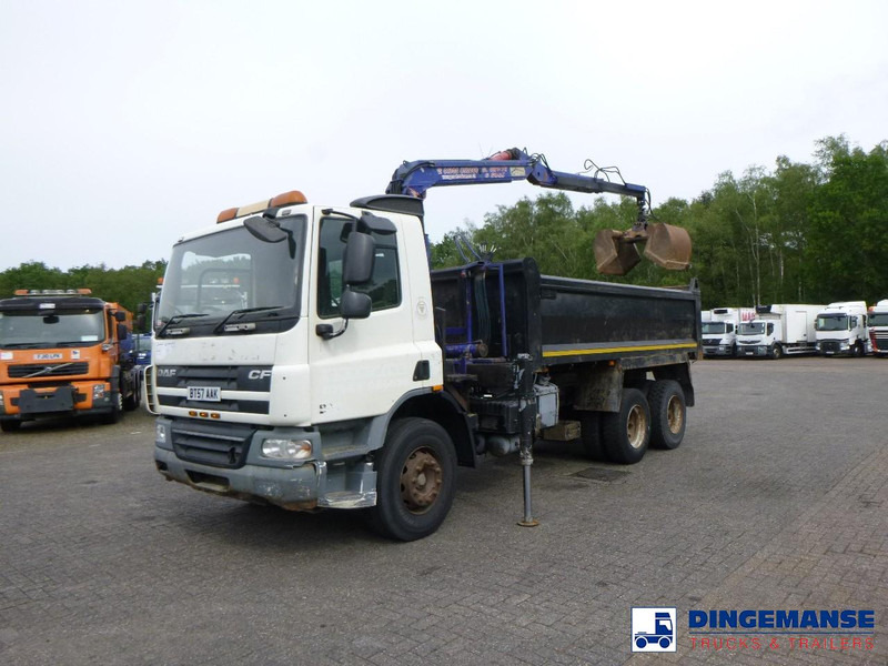 DAF CF 75.310 6x4 RHD tipper + HMF 1144 K-1 + grapple - شاحنة كرين: صور 5 DAF CF 75.310 6x4 RHD tipper + HMF 1144 K-1 + grapple - شاحنة كرين: صور 5