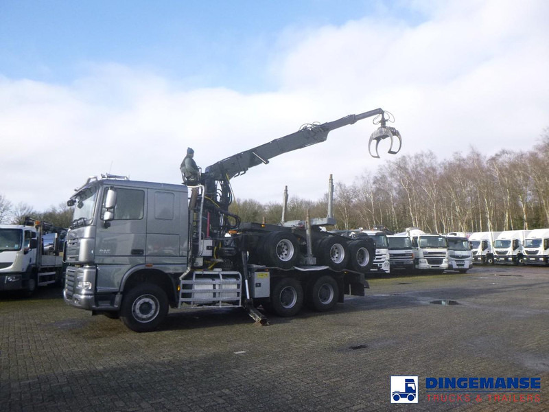 DAF XF 105.510 6x4 + Loglift F281S83 crane / timber truck + dolly - شاحنة كرين: صور 3 DAF XF 105.510 6x4 + Loglift F281S83 crane / timber truck + dolly - شاحنة كرين: صور 3