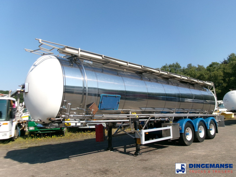 Feldbinder Chemical tank (non-ADR) inox 30 m3 / 1 comp + pump - نصف مقطورة صهريج: صور 1 Feldbinder Chemical tank (non-ADR) inox 30 m3 / 1 comp + pump - نصف مقطورة صهريج: صور 1