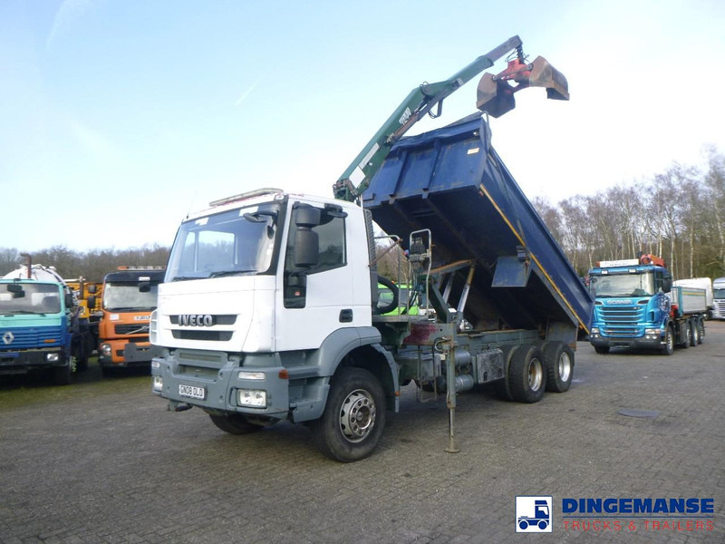 Iveco AD260T33 6X4 RHD tipper + HMF crane - شاحنة كرين: صور 1 Iveco AD260T33 6X4 RHD tipper + HMF crane - شاحنة كرين: صور 1