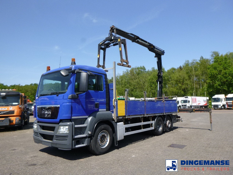 MAN TGS 26.360 6X2 RHD + HMF 1420-K2 + grapple - شاحنة كرين: صور 1 MAN TGS 26.360 6X2 RHD + HMF 1420-K2 + grapple - شاحنة كرين: صور 1