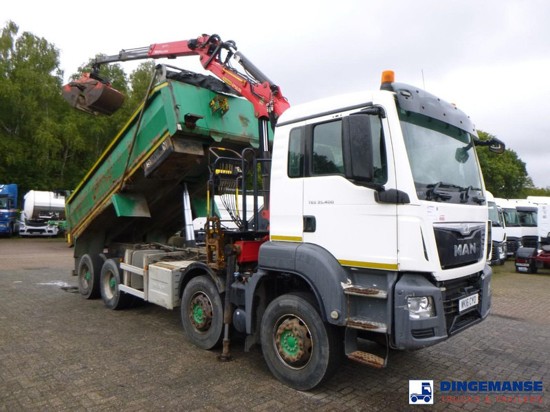 MAN TGS 35.400 8X4 RHD tipper + Palfinger Epsilon M125L - شاحنة كرين: صور 2 MAN TGS 35.400 8X4 RHD tipper + Palfinger Epsilon M125L - شاحنة كرين: صور 2