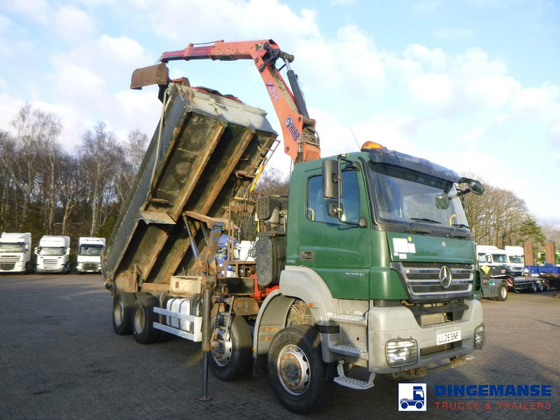 Mercedes-Benz Axor 3236 8x4 RHD tipper + Hiab 1283 DK-2 Duo - شاحنة كرين: صور 2 Mercedes-Benz Axor 3236 8x4 RHD tipper + Hiab 1283 DK-2 Duo - شاحنة كرين: صور 2