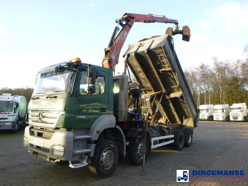 Mercedes-Benz Axor 3236 8x4 RHD tipper + Hiab 1283 DK-2 Duo - شاحنة كرين: صور 1 Mercedes-Benz Axor 3236 8x4 RHD tipper + Hiab 1283 DK-2 Duo - شاحنة كرين: صور 1