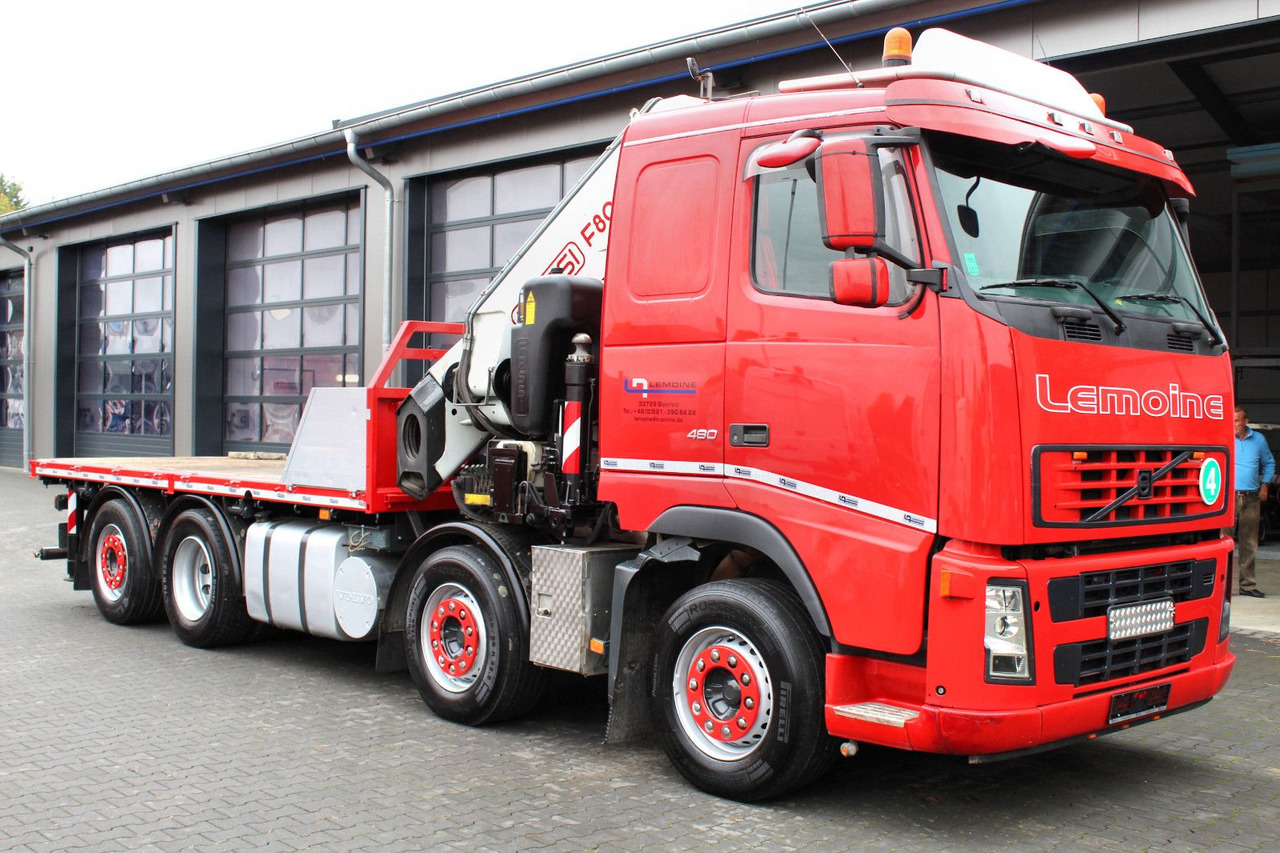 Volvo FM 480 8x2 Pritsche + FASSI F800XP Kran 6x - شاحنات مسطحة, شاحنة كرين: صور 1 Volvo FM 480 8x2 Pritsche + FASSI F800XP Kran 6x - شاحنات مسطحة, شاحنة كرين: صور 1