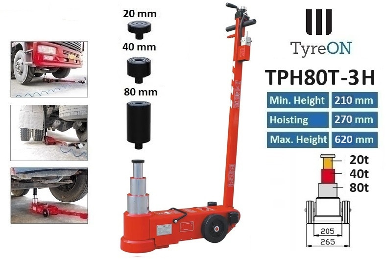 TPH80T-3H Air hydraulic jack 80 Tons - Minimum height 21 cm - معدات الورش: صور 1 TPH80T-3H Air hydraulic jack 80 Tons - Minimum height 21 cm - معدات الورش: صور 1