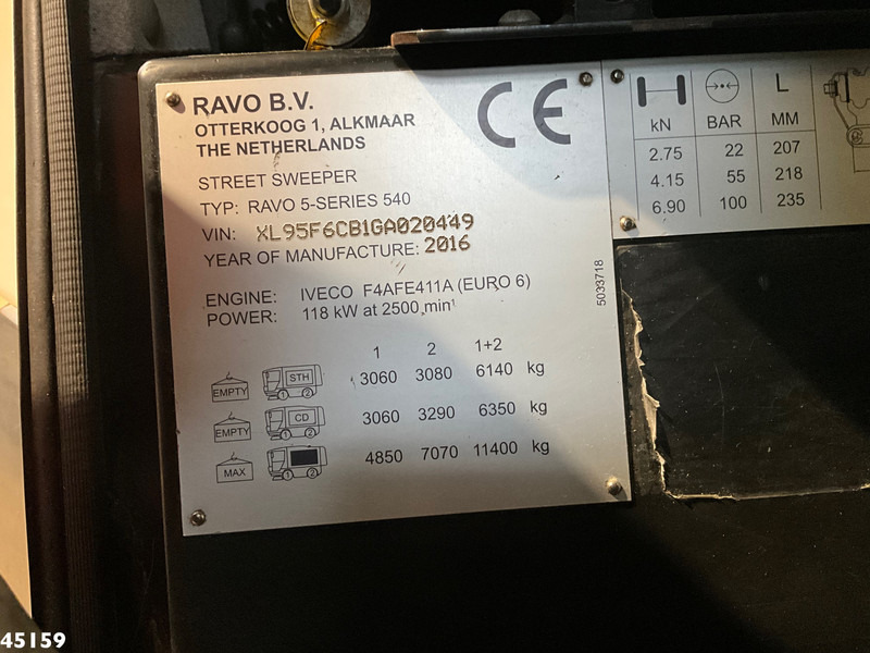 سياره كنس شوارع Ravo 540 CD Euro 6 with 3-rd brush: صور 19