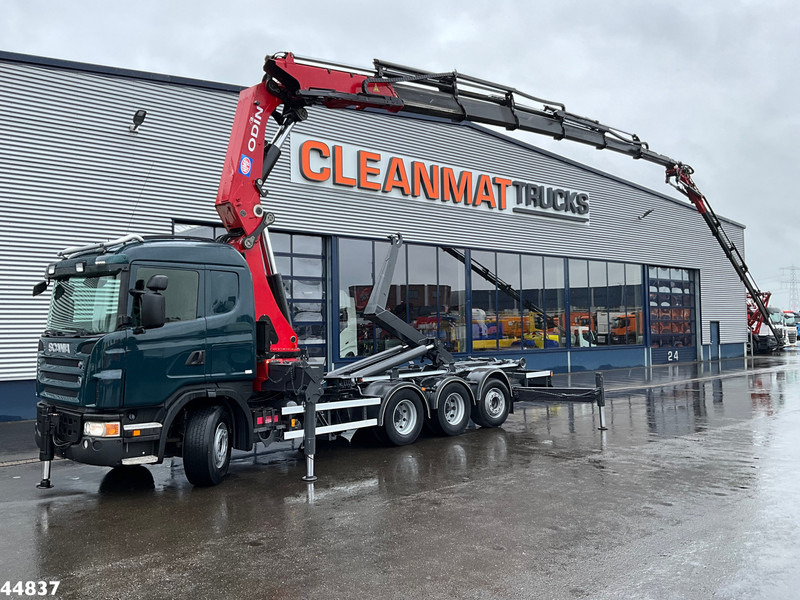 Scania G480 8x4 HMF 60 Tonmeter laadkraan + Fly-jib - شاحنة ذات الخطاف, شاحنة كرين: صور 1 Scania G480 8x4 HMF 60 Tonmeter laadkraan + Fly-jib - شاحنة ذات الخطاف, شاحنة كرين: صور 1