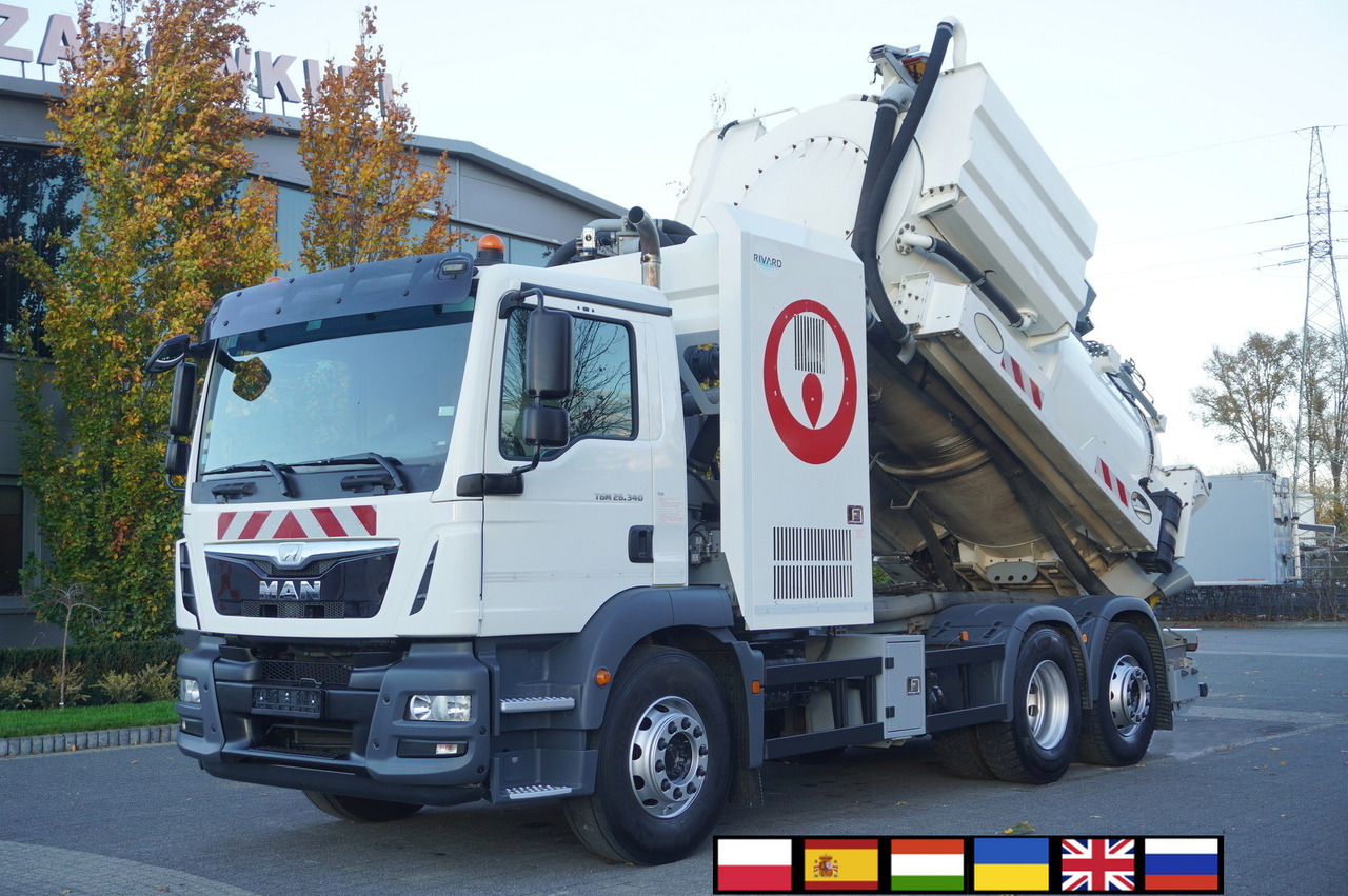 MAN TGM 26.340 E6 / RIVARD sewage cleaner 11.8 m3 / 170 tho. km / steered axle - فراغ شاحنة: صور 1 MAN TGM 26.340 E6 / RIVARD sewage cleaner 11.8 m3 / 170 tho. km / steered axle - فراغ شاحنة: صور 1
