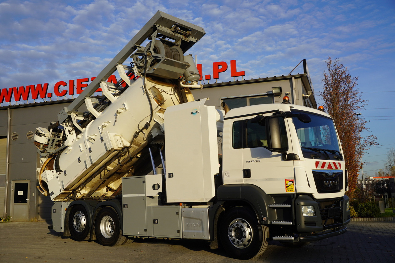 MAN TGS 26.360 E6 / RIVARD sewage cleaner 18 m3 / 180 tho. km / steering axle / 2 units - فراغ شاحنة: صور 1 MAN TGS 26.360 E6 / RIVARD sewage cleaner 18 m3 / 180 tho. km / steering axle / 2 units - فراغ شاحنة: صور 1