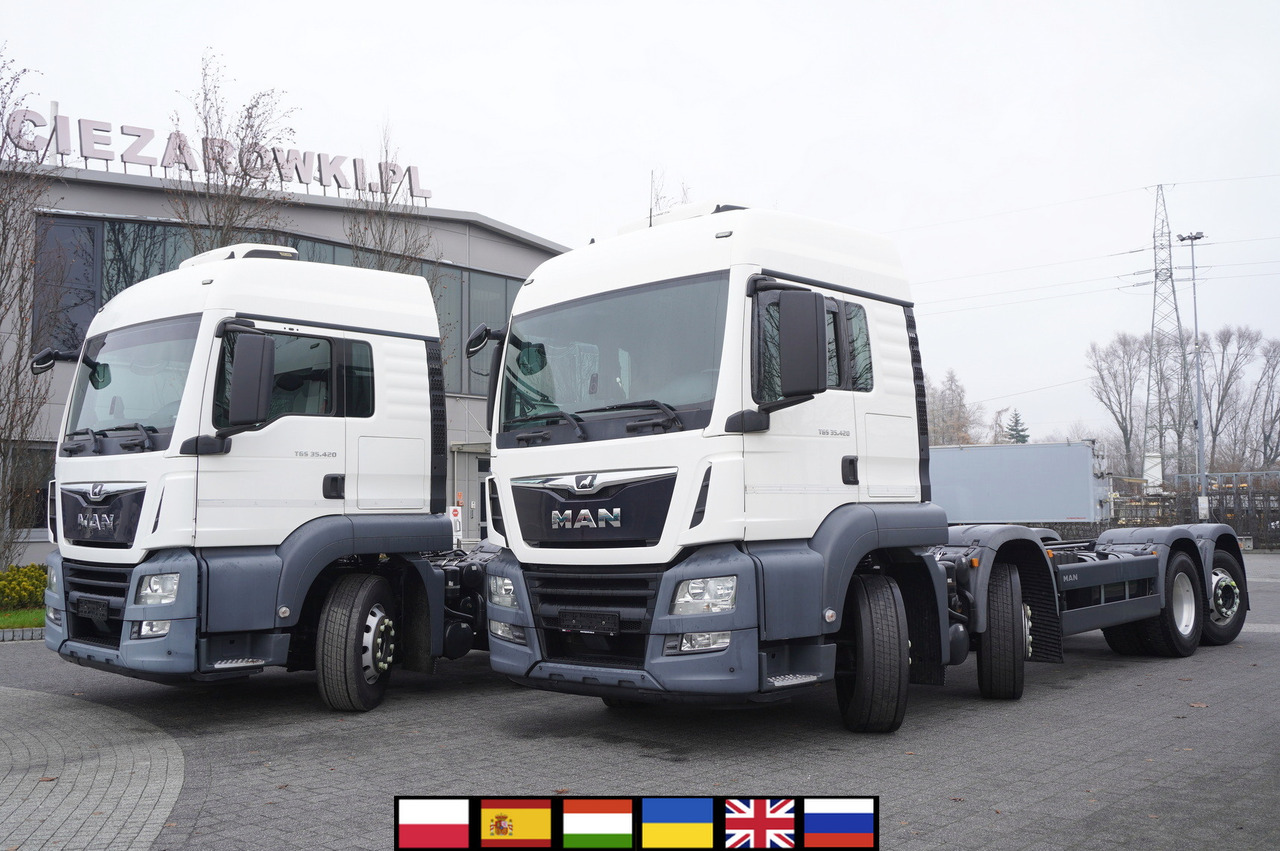 MAN TGS 35.420 8×2 / Chassis 6.4 m / 3 steered axles / 2 units - الشاسيه شاحنة: صور 1 MAN TGS 35.420 8×2 / Chassis 6.4 m / 3 steered axles / 2 units - الشاسيه شاحنة: صور 1
