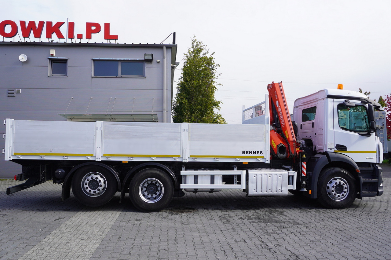 MERCEDES-BENZ Antos 2540 / Flatbed 15 EPAL / Fassi F165 / 6.1 t / 8 m reach / remote control / rotator / 1600 MTH / steered axle - شاحنات مسطحة, شاحنة كرين: صور 3 MERCEDES-BENZ Antos 2540 / Flatbed 15 EPAL / Fassi F165 / 6.1 t / 8 m reach / remote control / rotator / 1600 MTH / steered axle - شاحنات مسطحة, شاحنة كرين: صور 3