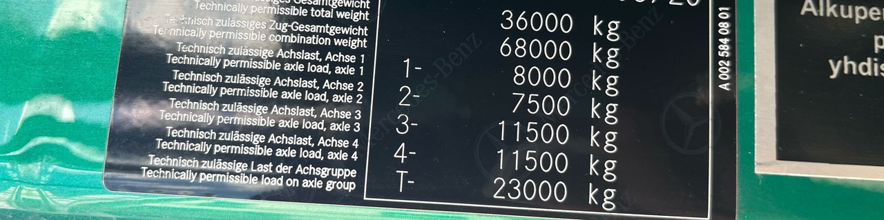 Mercedes-Benz Arocs 3563 8 × 4 / 630 HP / steered axle / Logging superstructure - الشاسيه شاحنة: صور 2 Mercedes-Benz Arocs 3563 8 × 4 / 630 HP / steered axle / Logging superstructure - الشاسيه شاحنة: صور 2