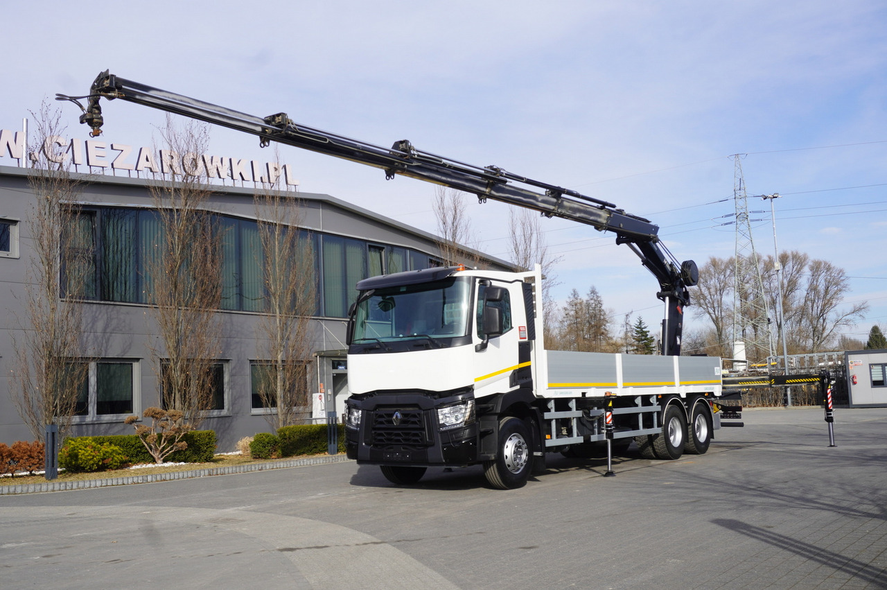 RENAULT C430 / HIAB 244 EP-5 HIDUO crane 8400 kg 15 m / Platform with stanchions - شاحنة كرين: صور 1 RENAULT C430 / HIAB 244 EP-5 HIDUO crane 8400 kg 15 m / Platform with stanchions - شاحنة كرين: صور 1