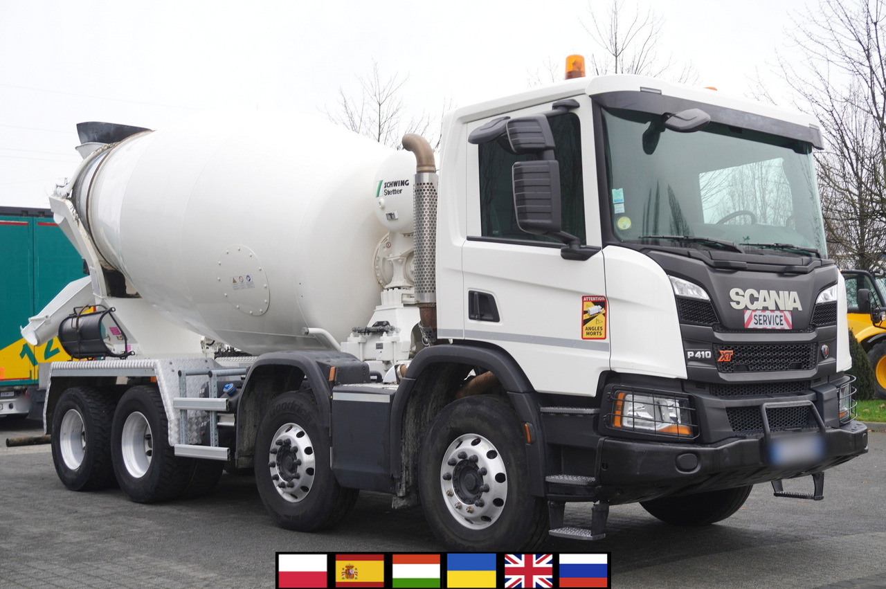SCANIA P410 XT 8x4 / 80 tho. km!!! / SCHWING-STATTER AM 9 FHC 9 m3 concrete mixer - شاحنة خلاطة خرسانة: صور 1 SCANIA P410 XT 8x4 / 80 tho. km!!! / SCHWING-STATTER AM 9 FHC 9 m3 concrete mixer - شاحنة خلاطة خرسانة: صور 1