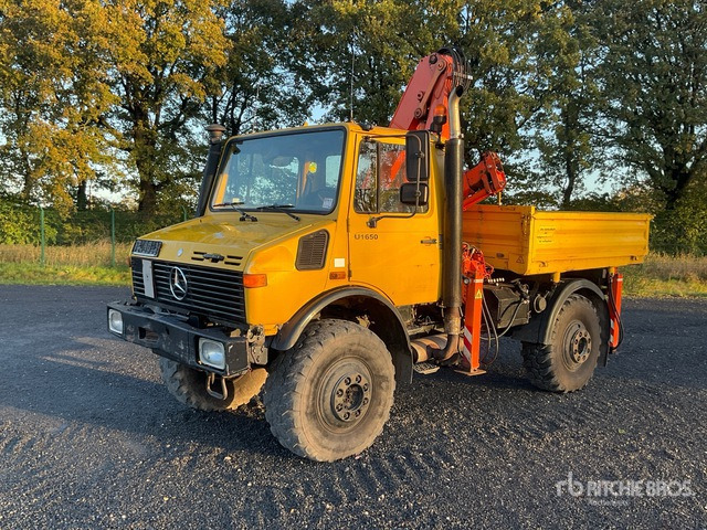 1994 Mercedes-Benz Unimog 427 4x4 Utility Truck - شاحنات مسطحة, شاحنة كرين: صور 1 1994 Mercedes-Benz Unimog 427 4x4 Utility Truck - شاحنات مسطحة, شاحنة كرين: صور 1