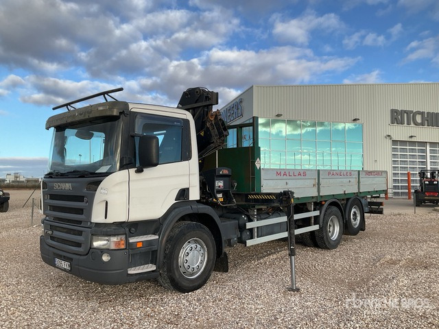 2007 Scania P340 2006 Hiab 144B-2 5 ton on 6x2 Flatbed Truck with Crane - شاحنات مسطحة, شاحنة كرين: صور 3 2007 Scania P340 2006 Hiab 144B-2 5 ton on 6x2 Flatbed Truck with Crane - شاحنات مسطحة, شاحنة كرين: صور 3