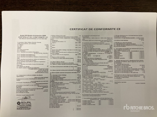 2019 Goupil G4M Electric Utility Vehicle - سيارة بلدية: صور 3 2019 Goupil G4M Electric Utility Vehicle - سيارة بلدية: صور 3