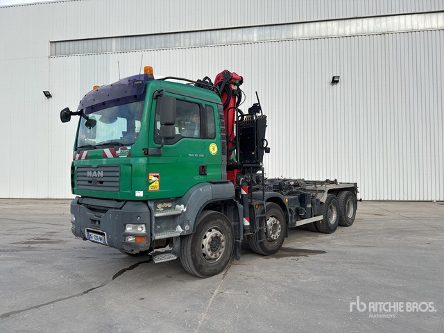 2006 MAN TGA 35.350 8x4 Camion Ampliroll Grue Palfi ... Roll-Off Truck - شاحنة ذات الخطاف, شاحنة كرين: صور 1 2006 MAN TGA 35.350 8x4 Camion Ampliroll Grue Palfi ... Roll-Off Truck - شاحنة ذات الخطاف, شاحنة كرين: صور 1