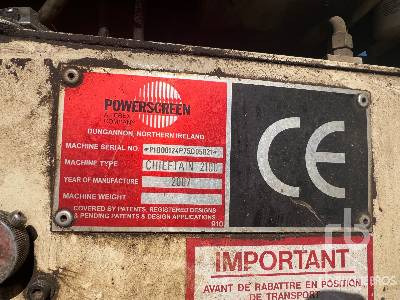 POWERSCREEN CHIEFTAIN 2100 Tracked - كسارة التصادمية: صور 5 POWERSCREEN CHIEFTAIN 2100 Tracked - كسارة التصادمية: صور 5