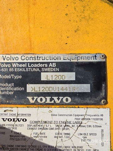 2000 Volvo L120D Wheel Loader - اللودر بعجل: صور 1 2000 Volvo L120D Wheel Loader - اللودر بعجل: صور 1