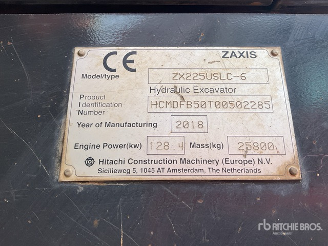 2018 Hitachi ZX225USLC-6 Tracked Excavator - حفارات زحافة: صور 2 2018 Hitachi ZX225USLC-6 Tracked Excavator - حفارات زحافة: صور 2