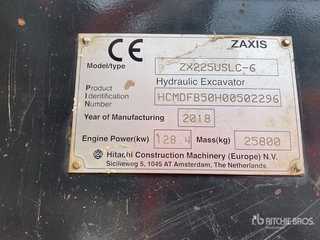 2018 Hitachi ZX225USLC-6 Tracked Excavator - حفارات زحافة: صور 1 2018 Hitachi ZX225USLC-6 Tracked Excavator - حفارات زحافة: صور 1