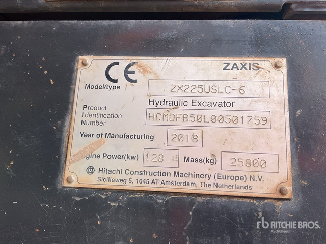 2018 Hitachi ZX225USLC-6 Tracked Excavator - حفارات زحافة: صور 3 2018 Hitachi ZX225USLC-6 Tracked Excavator - حفارات زحافة: صور 3