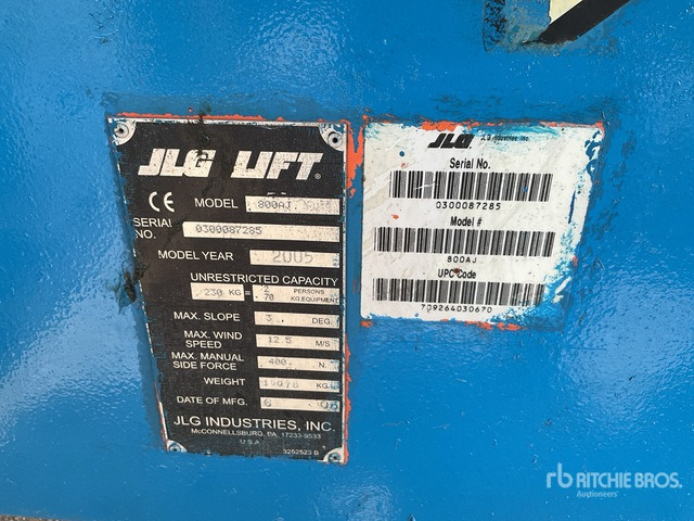 2005 JLG 800AJ 4WD Diesel Articulating Boom Lift - رافعات سلة مفصلية: صور 2 2005 JLG 800AJ 4WD Diesel Articulating Boom Lift - رافعات سلة مفصلية: صور 2