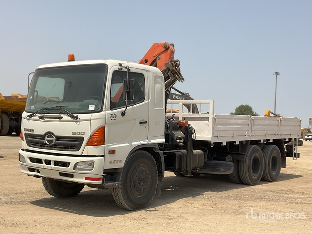 2007 Hino 500 Palfinger PK1000 4.5 ton Knuckl ... Flatbed Truck with Crane - شاحنات مسطحة, شاحنة كرين: صور 1 2007 Hino 500 Palfinger PK1000 4.5 ton Knuckl ... Flatbed Truck with Crane - شاحنات مسطحة, شاحنة كرين: صور 1