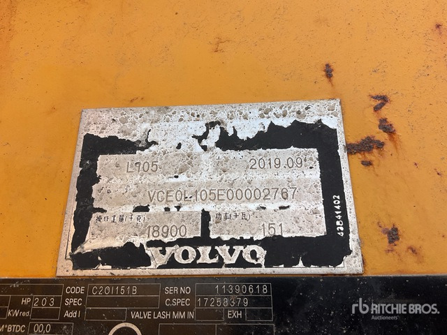 2019 Volvo L105 - اللودر بعجل: صور 3 2019 Volvo L105 - اللودر بعجل: صور 3