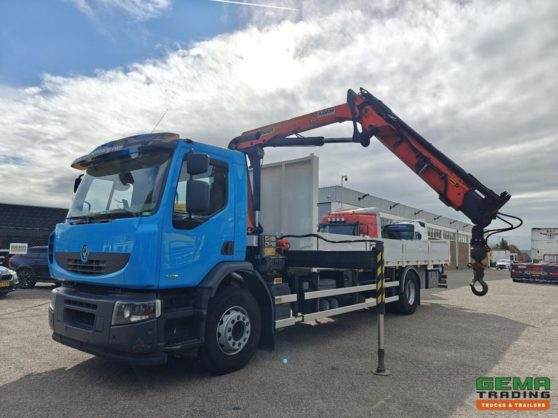 Renault Premium Lander 340 4x2 Dagcab Euro5 - Retarder - Open Laadbak 7.8M + Palfinger PK12002-EH - RadioGrafisch - شاحنات مسطحة, شاحنة كرين: صور 1 Renault Premium Lander 340 4x2 Dagcab Euro5 - Retarder - Open Laadbak 7.8M + Palfinger PK12002-EH - RadioGrafisch - شاحنات مسطحة, شاحنة كرين: صور 1