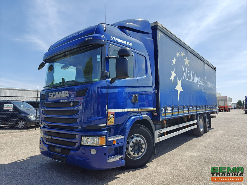 Scania G410 6x2/4 Streamline Euro6 - Retarder - Schuifzeilenbak 8.2M + Laadklep 1500kg - Smart Tacho V2 - شاحنة ستارة: صور 1 Scania G410 6x2/4 Streamline Euro6 - Retarder - Schuifzeilenbak 8.2M + Laadklep 1500kg - Smart Tacho V2 - شاحنة ستارة: صور 1